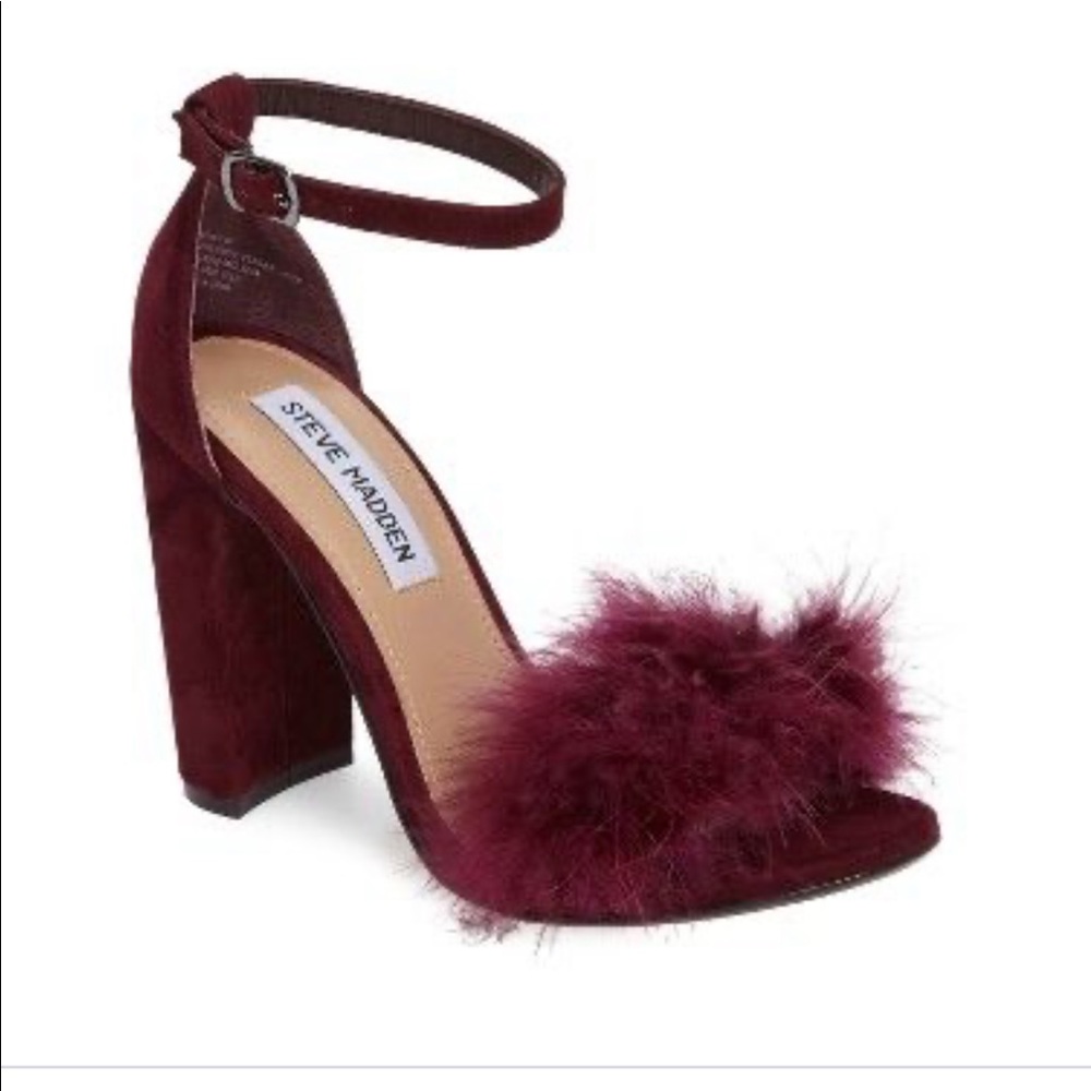 Steve Madden Carabu Carrson Heels Burgundy